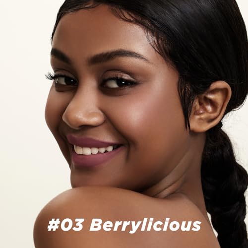 Image of ITY Velvet Matte Finish Lip Stain-Mousse Textured Lip Clay, Nude Shade, Conceals Lip Lines, Rich Pigment Lip Tint Lipsticks, 0.14 oz (4g) in Berrylicious