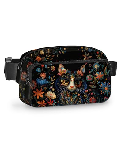 Cat Fanny Pack for Women Belt Bag Fashion Waist Pouch Everywhere with Adjustable Strap for Outdoor Shopping Travel Hiking
