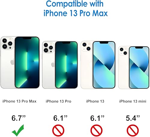 Image of Dsynk Gear Case Compatible with iPhone 13 Pro Max, Black | Magnetic Compatible with MagSafe | Built-in Stand & Camera Lens Protector | Anti-Yellowing & Scratch-Resistant Crystal Clear Back Cover