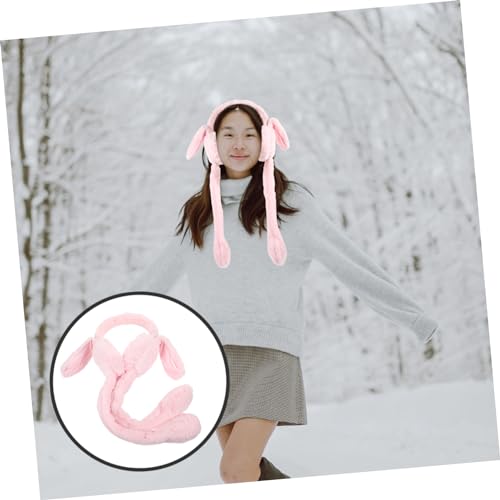 Gorro que hace estallar las orejas de conejo con diademas acolchadas para mujer 3