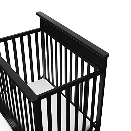 Image of Storkcraft Petal 4-in-1 Convertible Mini Crib, Black
