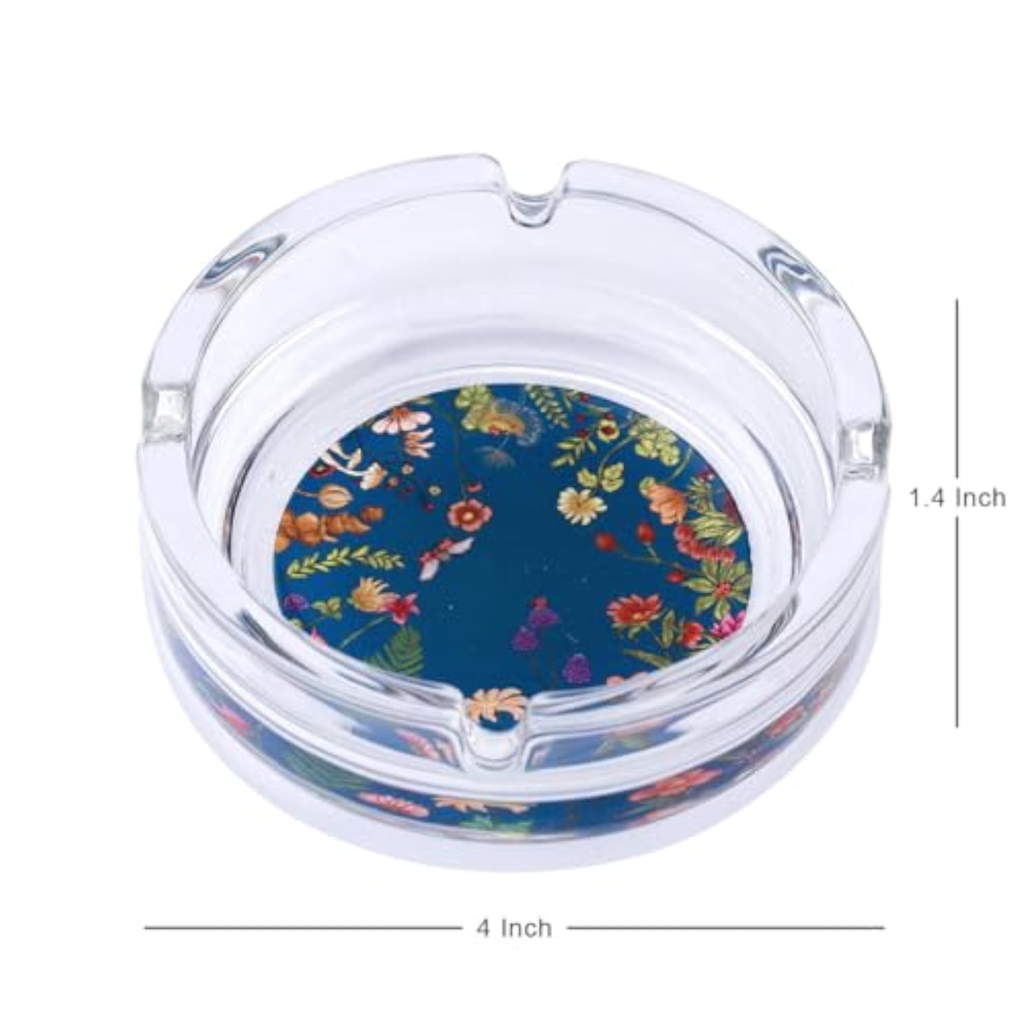 Floral Bliss Blue Ashtray, Tabletop Design