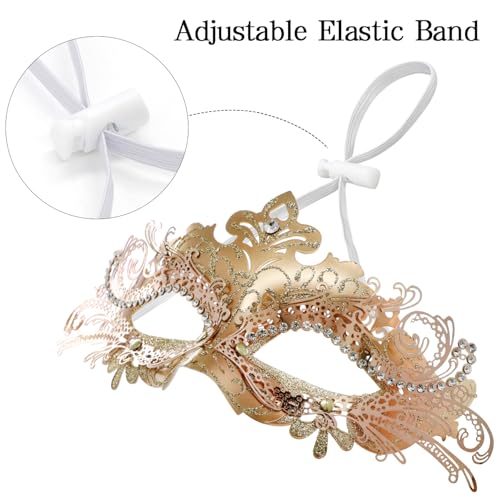 Couple Masquerade Metal Masks Venetian Halloween Costume Mask Mardi Gras Mask …