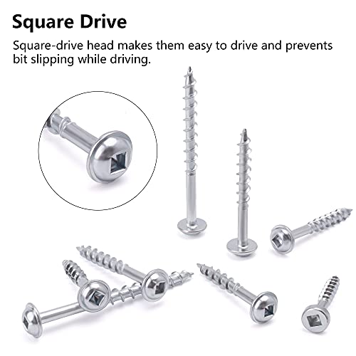 MulWark 470pc Pocket-Hole Jig Screw Set, Incl. 450pc Pocket Hole Screws, 20pc Wooden Plugs and 1pc Free 3/8-inch Step Drill bit (MLK-53831) (MLK-53793)