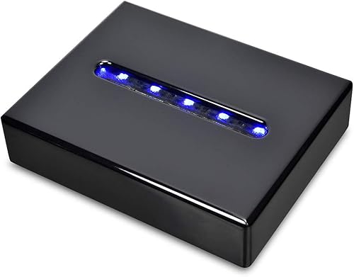 Miniatura 5 de ASENTE Pedestal de 5 luces LED  Base programable de satén negro mate con alimentación ACUSB  para arte de cristal 3D  Trofeo, Orbe y bases de luz de