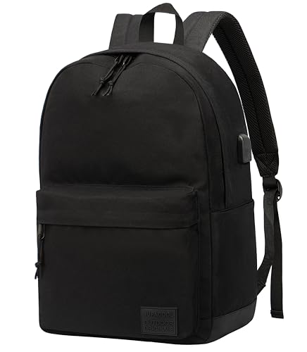 SUPACOOL Casual Laptop Backpack for Men and Women, Classic backpack for College Travel Work, Lightweight Pack Back(black)