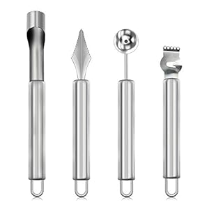 Keeptop Apple Corer Citroen Zester Fruit Carving Mes Watermeloen Baller 4 stks Food Grade Rvs Keuken Helper Set