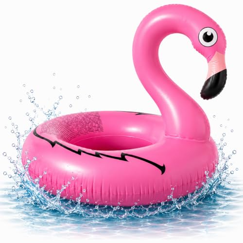 Aufblasbar Flamingo Schwimmring pink Schwimmreifen Pool & Wasser für Erwachsene & Kinder (Flamingo)