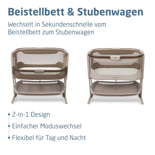 Maxi Cosi Iora Select Baby Stubenbett, 0–6 Monate (9 kg), Faltbares Beistellbett Schaukelnd/Schaukelbett, CloudCore-Matratze 3 cm… – Ansicht 3