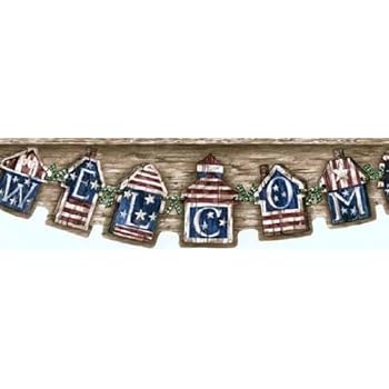 Brown Welcome Americana Wallpaper Border 5810465 Amazon Com