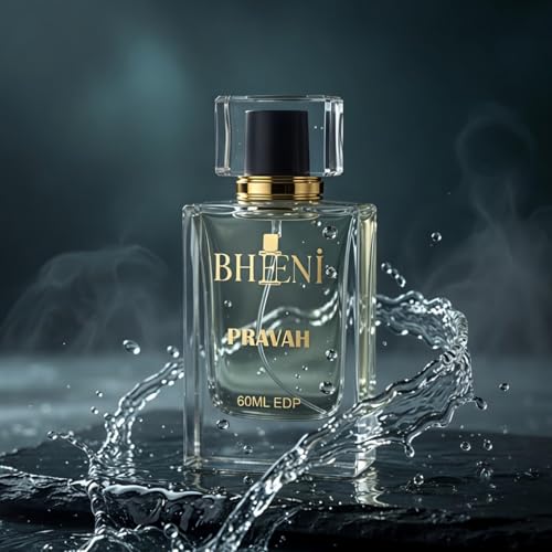 Image of Pravah Eau De Parfum Unisex | Bergamot Patchouli Aquatic Perfume | Long Lasting EDP 60ml | Fresh Daily Wear Fragrance | Unisex Gift