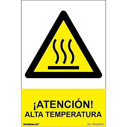 Señal ¡Atención! Alta Temperatura Con Tintas Uv | 200 X 300 Mm - Adhesivos De Vinilo En Oferta Normaluz Rd30620 - Señal Adhesiva ¡Atención! Alta Temperatura Adhesivo De Vinilo 20X30 Cm Con Cte, Ripci