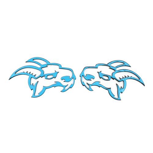 Image of 2Pc Angry Goat Custom Emblem Badge for Truck SUV Car (Black)
