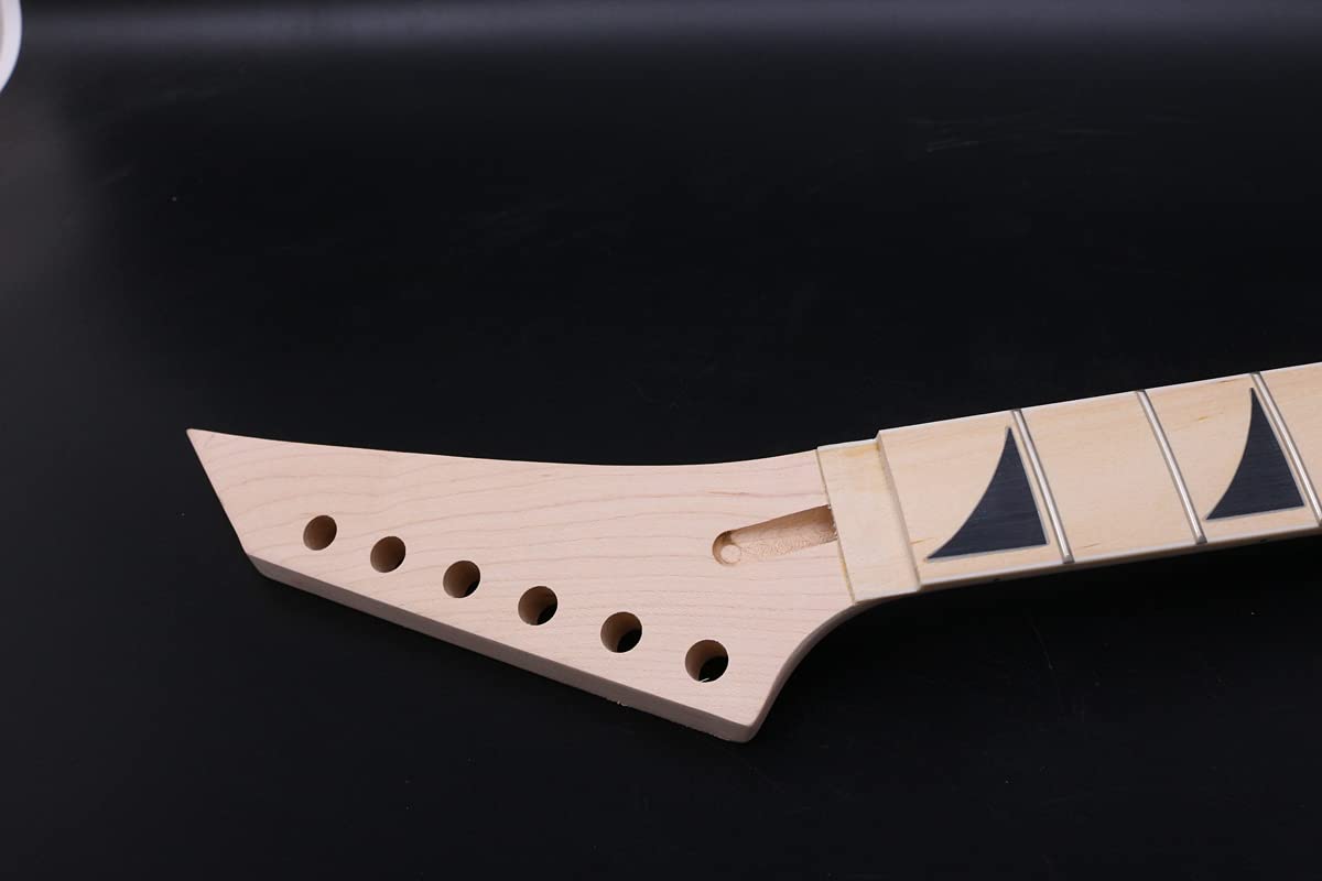 Snapklik.com : Yinfente Unfinished Electric Guitar Neck Replacement 24 ...