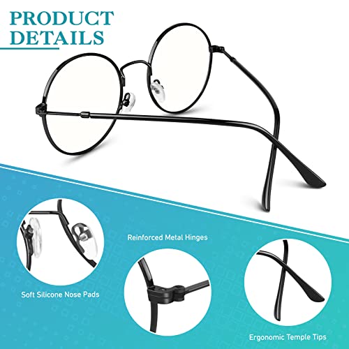 Image of Happy Store CN56 Vintage Inspired Classic Horn Rimmed Nerd UV400 Clear Lens Glasses