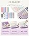 Four Candies 39 PCS Aesthetic School Supplies with Cute Pen Case, 12 Pastel Highlighters, 5 Black Ink Gel Pens, 6 Mechanical Pencils Set for Students Stationary College Essentials (Purple)