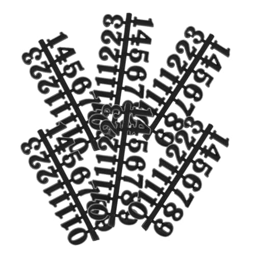 MOBUTOFU 6セット 掛け時計用阿拉伯数字プレートクロックナンバー交換部品壁掛け時計修理用 耐久プラスチック製リビング寝室装飾