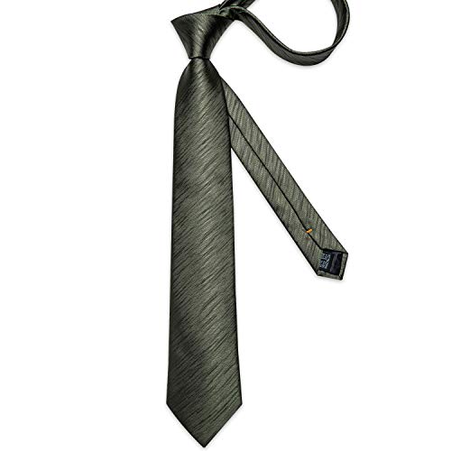 Image of DiBanGu Extra Long Tie for Men 63 inch XL Silk Necktie Set | Pocket Square and Cufflinks, Big and Tall, Jacquard Woven, Gift Box, Paisley /Plaid /Solid /Striped, for Weddinng Party Business