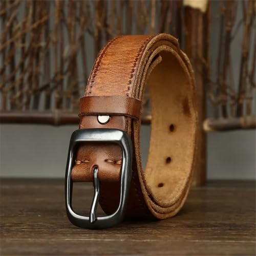 Vintage Distressed Leather Belt For Men And Women Casual Jeans Leather Belt3