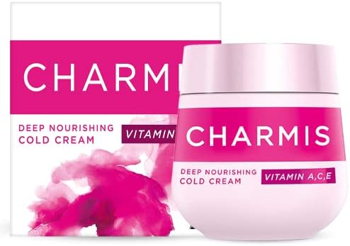 Charmis Deep Nourishing Cold Cream 200ml | Vitamin A, C, E | Sun Damage Protection | Minimizes TEWL |Soft, Glowing & Nourished Skin | Dry/Normal/Oily/ All Skin Types | Dermat Tested | In-vivo tested