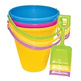 Assorted Color Miniature Pail & Shovel Set, Perfect for Beach Fun, Kids' Sandbox, Sand Castle Building & Garden Playtime, 5.25