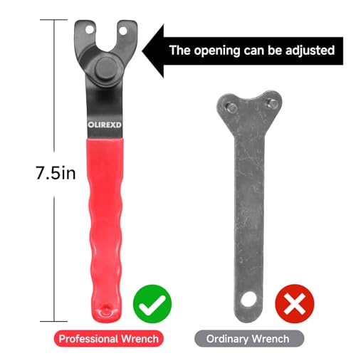 Image of OLIREXD Angle Grinder Universal Adjustable Pin Wrench for Angle Grinder Machine (1, Red)