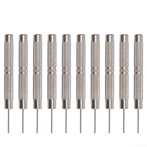 Juego de 10 herramientas de extracción de pasadores de correa de reloj de hierro de 0,7 a 1,0 mm, herramienta de mano para reparación de correa de reloj (0,8 mm)