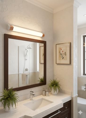 Image of 12W White PVC Body | Dressing Table |Rose Chrome Finish | Bathroom Mirror | Vanity | Picture | Cabinet | Adjustable | Wall Mounted Light. 2 Year Warranty. (White Rosegold, 12w PVC)