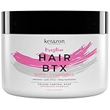 KERAZON Intensive Brazilian Hair BTX Smoothing Treatment 8oz 236ml For All Hair Types, Thermal Activated Hair Mask Damaged Hair and Long Lasting Volume And Frizz Control