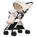 YOYOBaby Cochecito para niños Cochecito de bebé Beige Ligero Todo Terreno Asiento reclinable Plegable de Varias Posiciones con Bolsa de Transporte Peso de 30 kg