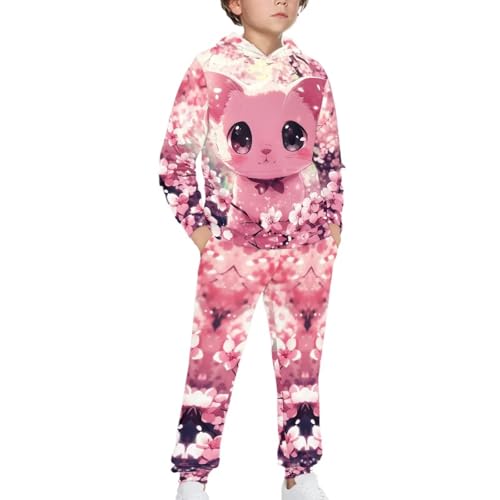 Upetstory Kids 2 Piece Hoodies and Pants for Girls Boys Size 5-12 Years3