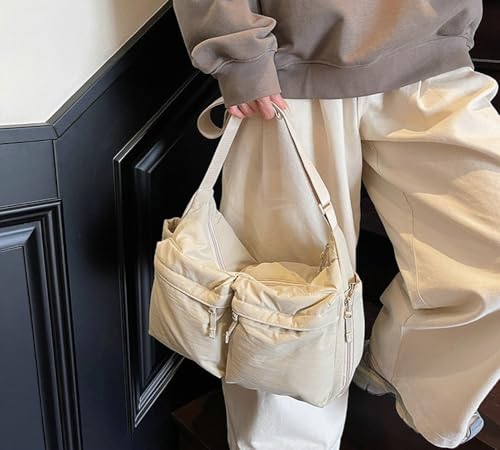 Nylon Large Crossbody Messenger Bag for Women Slouchy Multi-pocket Shoulder Tote Purse Waterproof Crossbody Bag4