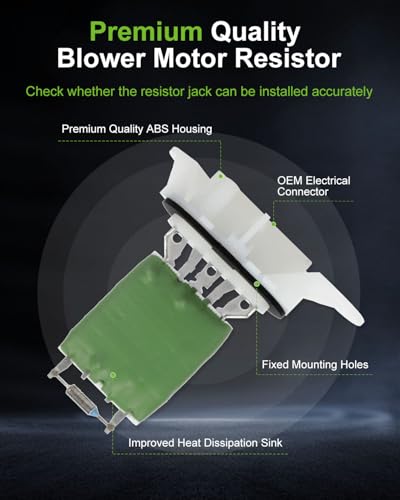 Image of SCITOO Air Conditioning Heater HVAC Blower Motor Resistor Regulator for 2006 for Chevrolet Equinox,for Pontiac Torrent,2006-2010 for Hummer H3,2006,2007-2010 for Saturn Sky,OE-10397098 Resistor