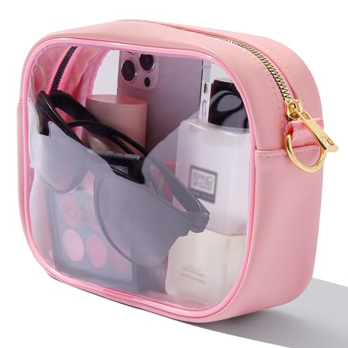 Image of TOBVZOO Clear Bag Stadium Approved, Crossbody Transparent Bag for Concerts Sports Events, Purses for Men & Women