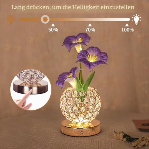 Geburtstagsgeschenke für Frauen, LED Lila Prunkwinde Blume Lampe – Bild 2