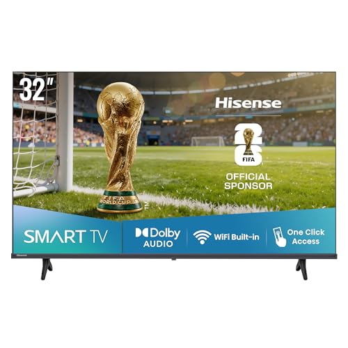 Hisense 32 inch Smart TV FHD 4K E4Q-Natural Colour Enhancer High Contrast Share to TV Dual Band Wi-Fi Game Mode Eye Care Mode Youtube Netflix Shahid 32E4Q (2025 UAE Version)