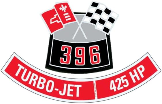 OER 396 with 425 HP Air Cleaner Decal Set Fits Camaro Nova Chevelle Impala Corvette and GM Models