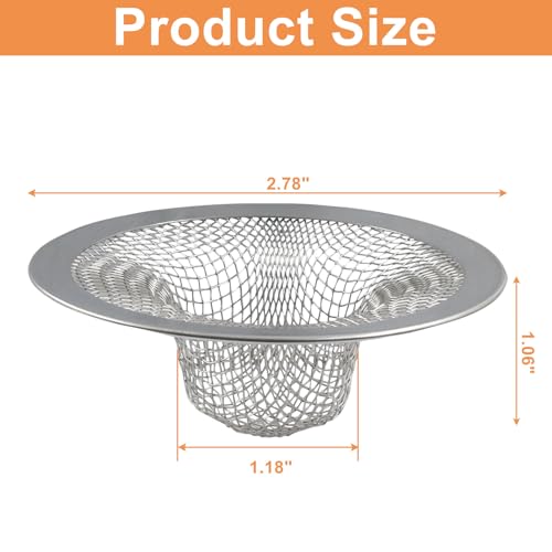 Coladores malla acero inoxidable para desagüe 20 piezas miniatura 2