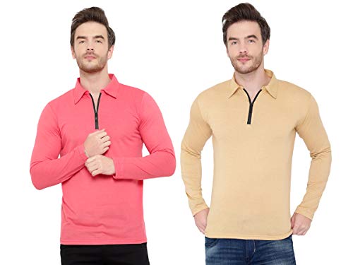 Image of Men's Full Sleeve Zip Collared Neck Pack of 2