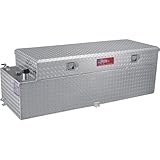 RDS Aluminum Auxiliary Fuel Tank Toolbox Combo - 51 Gallon, Rectangular, Diamond Plate, Model Number 72646