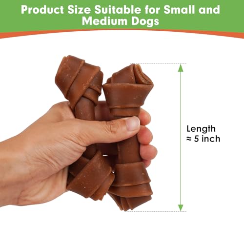 Image of MON2SUN Dog Treats, 5 Inch Rawhide-Free Peanut Butter Bones, 25.4 oz | 12 Count Pack, Balanced Snack Choice, Chewing Enjoyment, Teeth Cleaning, Suitable for Small and Medium Dogs