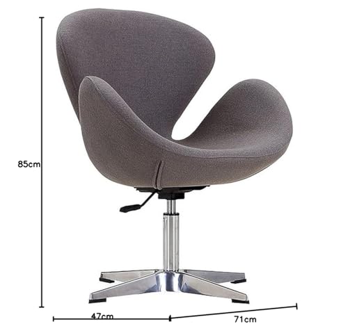 Image of Modern Swivel Lounge Chair with Hydraulic Lift for Home Office Hotel Cafe (Grey Set of 2)
