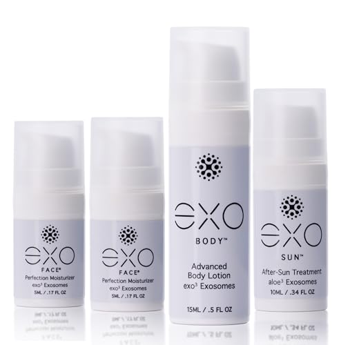 EXO SKIN SIMPLE Exoceuticals EXO Travel Kit for Women | Unprecedented Hydration | 4 travel-sized bottles, 35ML / 1.18 fl oz