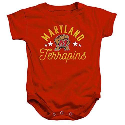 University of Maryland Official Terrapin Unisex Infant Snap Suit for Baby,Red, 6 Months