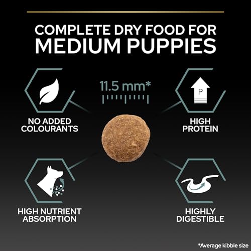 Pro Plan PURINA PRO PLAN Medium Puppy Sensitive Digestion, Welpenfutter trocken, reich an Lamm, 1er Pack (1 x 12 kg)