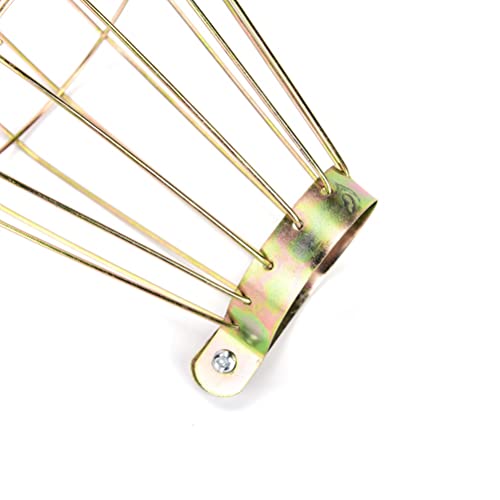 Lámpara de techo colgante retro con rejilla de metal vintage para bombilla de café 7