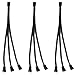 Paquet de 3 séparateurs de ventilateur ordinateur PWM Câble, d'alimentation d'extension de ventilateur à 1 à 3 convertisseur(4 broches +3 broches)