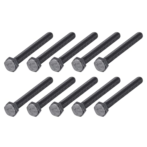 Image of METALLIXITY Hex Bolts (M6-1x60mm) 10Pcs, 8.8 Grade Carbon Steel Fully Threaded Black Oxide, Coarse Thread UNC Hex Head Screw Bolt - for Furniture Repair