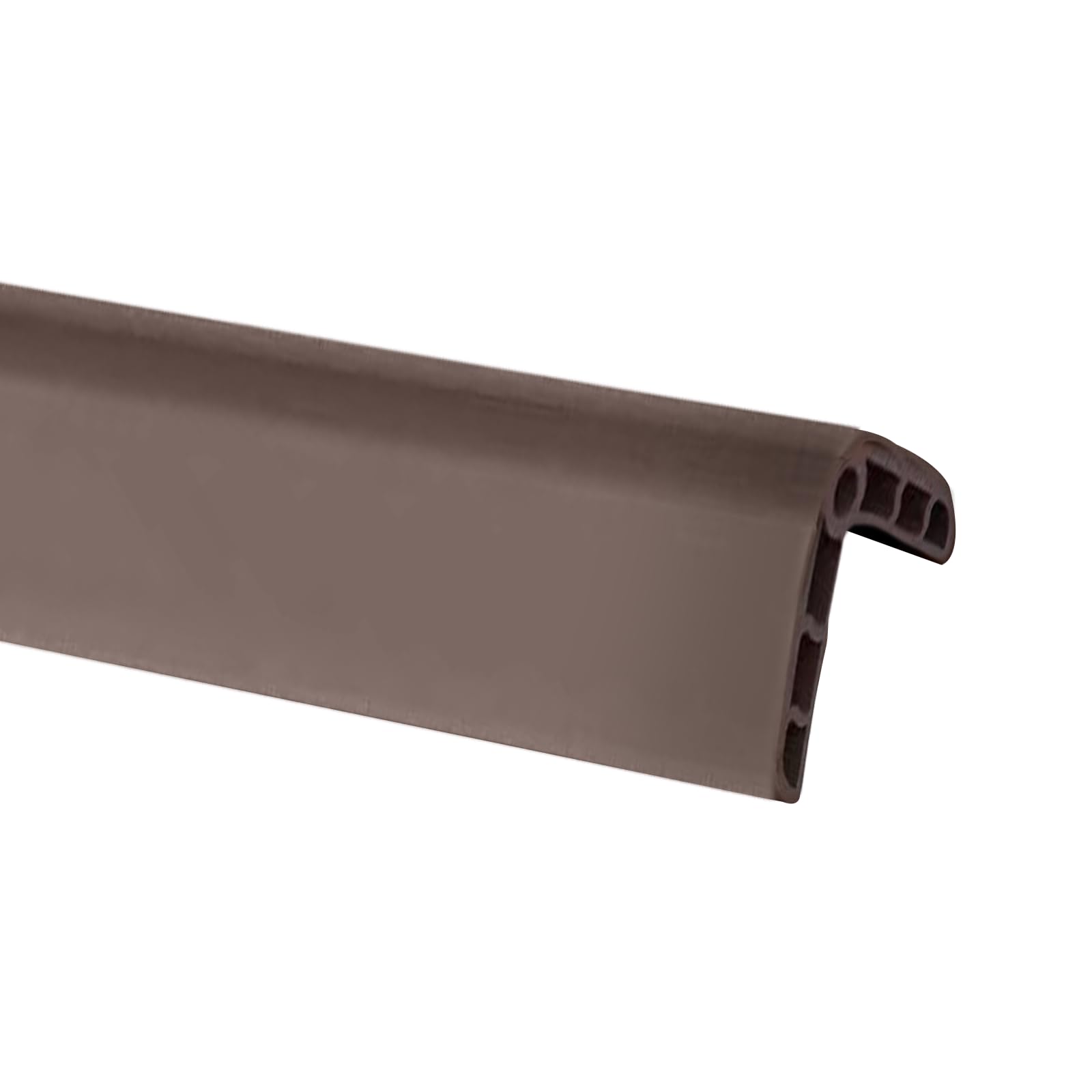 Gkhlg 1 Piece Rubber Wall Corner Guard Edge Protector High-Density Silicone Rubber with Hollow Design Easy to Install Baby Safety Corner Protectors for Home School Safety Length 1M (Brown)