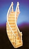 Handley House Dollhouse Miniature Assembled Right-Curve Staircase
